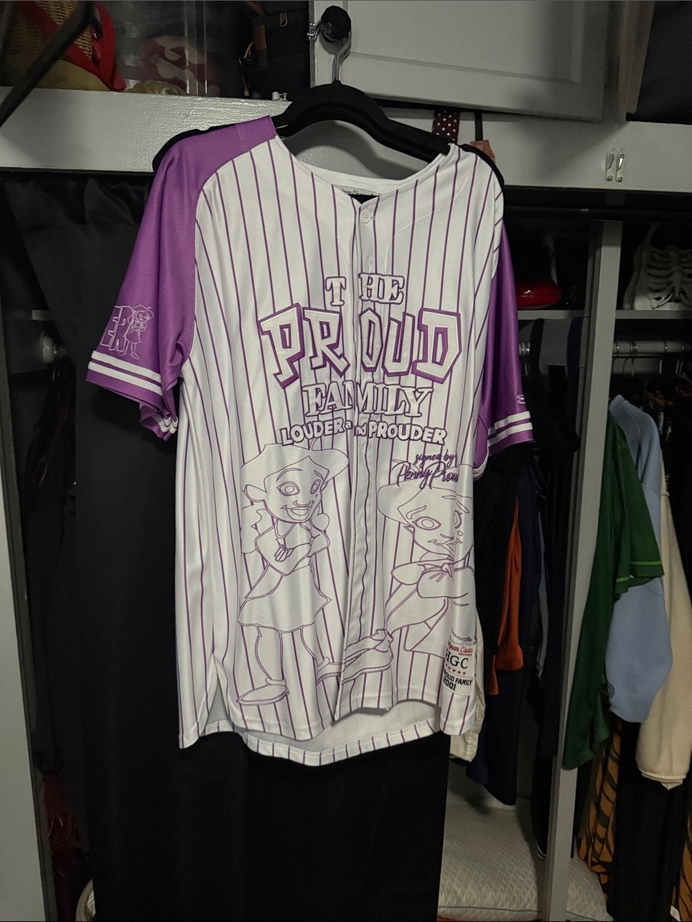 The Proud Family Purple & White Baseball Jersey